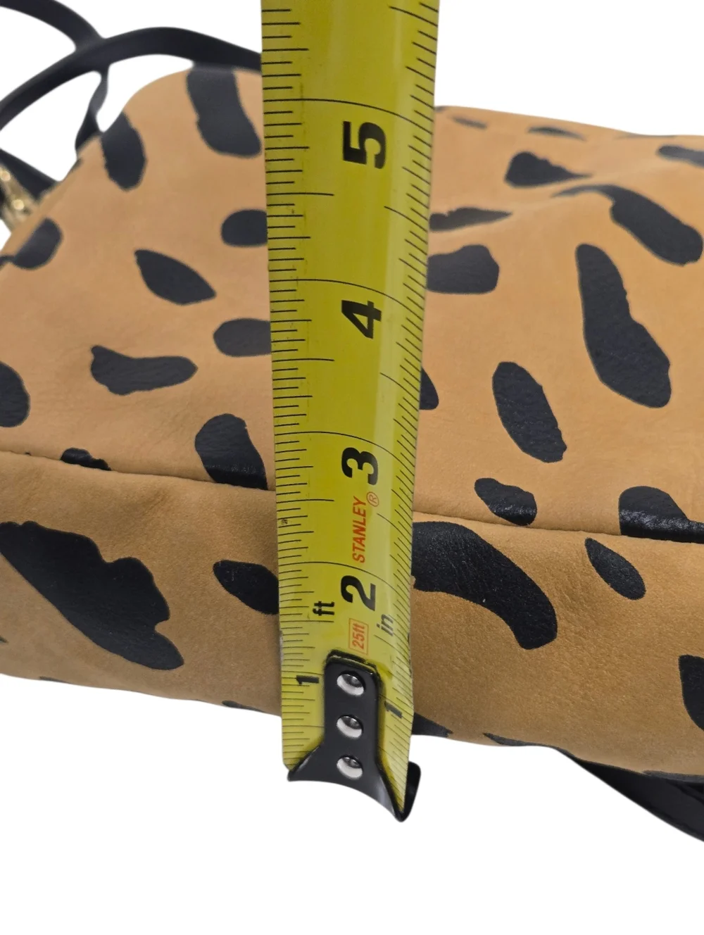CLARE V. CROSSBODY‎ BAG WITH LEOPARD PRINT New